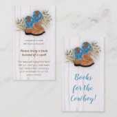 Little Cowboy Bootie Baby shower Boek Aanvraag ENC Informatiekaartje (Voorkant / Achterkant)