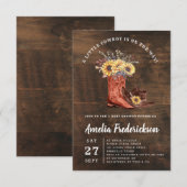 Little Cowboy Boots Baby shower Kaart (Voorkant / Achterkant)