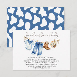 Little Cowboy Boy Baby shower Aanvraag Informatiekaartje