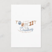 Little Cowboy Canyon Baby Shower Book Request Informatiekaartje (Achterkant)