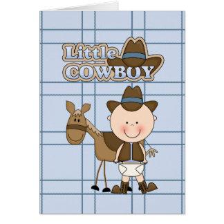 Little Cowboy Card BabyShower, New Baby, Gefelicit