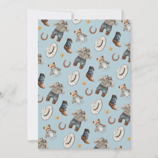 Little Cowboy Clothesline Vind de Gast BINGO Kaart (Achterkant)