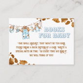 Little Cowboy Clothesline WildWest Boy Baby shower Informatiekaartje (Voorkant)