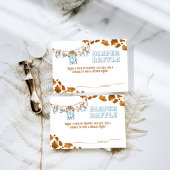 Little Cowboy Clothesline WildWest Boy Baby shower Informatiekaartje