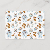 Little Cowboy Clothesline WildWest Boy Baby shower Informatiekaartje (Achterkant)