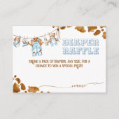 Little Cowboy Clothesline WildWest Boy Baby shower Informatiekaartje (Voorkant)