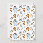 Little Cowboy Clothesline WildWest Boy Baby shower Kaart (Achterkant)