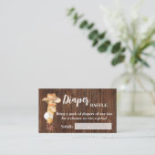 Little Cowboy Diaper Raffle Ticket Baby shower (Staand voorkant)