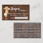 Little Cowboy Diaper Raffle Ticket Baby shower (Voorkant / Achterkant)