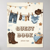 Little cowboy Gastenboek poster (Voorkant)