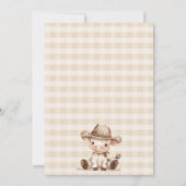 Little Cowboy is op de weg Clothline Baby shower Kaart (Achterkant)
