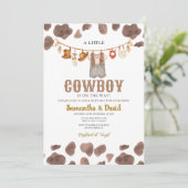 Little Cowboy is op de weg Koe Pattern Kaart (Staand voorkant)
