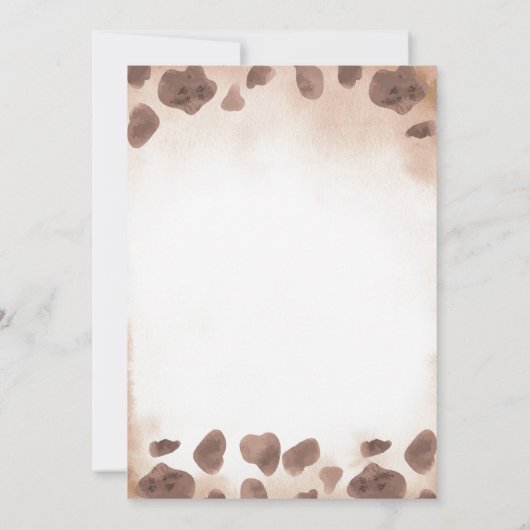 Little Cowboy is op de weg Koe Pattern Kaart (Achterkant)