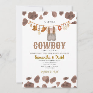 Little Cowboy is op de weg Koe Pattern Kaart
