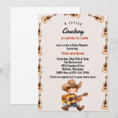 Little Cowboy Modern Western Baby shower Kaart (Voorkant / Achterkant)
