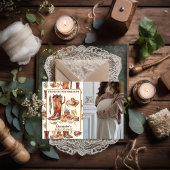 Little Cowboy Modern Western Rodeo Baby shower Bedankkaart