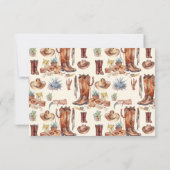 Little Cowboy Modern Western Rodeo Baby shower Bedankkaart (Achterkant)