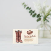 Little Cowboy Modern Western Rodeo Baby shower Informatiekaartje (Staand voorkant)
