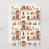 Little Cowboy Modern Western Rodeo Baby shower Kaart (Achterkant)