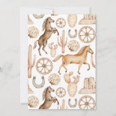 Little Cowboy Modern Western Rodeo Baby shower Kaart (Achterkant)