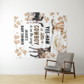 Little Cowboy Rodeo Baby Shower Wandkleed (In Situ (horizontaal))