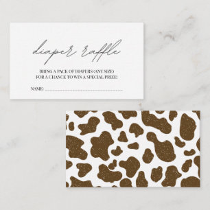 Little Cowboy Rustic Baby shower Diaper Raffle Informatiekaartje