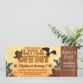 Little Cowboy Ticket Kaart (Staand voorkant)