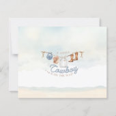 Little Cowboy Western Baby Shower Advice Card (Achterkant)