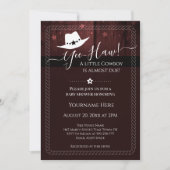 Little Cowboy Western Baby shower Invitation (Voorkant)