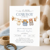 Little Cowboy Western Baby Shower Kaart