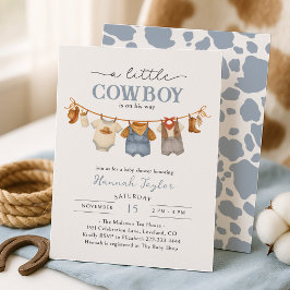 Little Cowboy Western Baby Shower Kaart