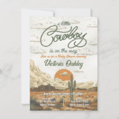 Little Cowboy Western Baby shower Kaart (Voorkant)