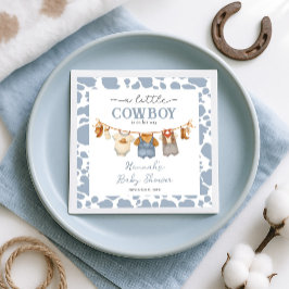 Little Cowboy Western Baby Shower Servet