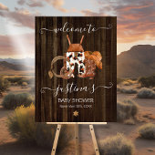 Little Cowboy Western Baby shower Welkomstbord Poster