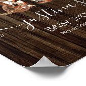 Little Cowboy Western Baby shower Welkomstbord Poster (Hoek)