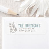 Little Cowboy Western blauw retour adres Etiket (Insitu)