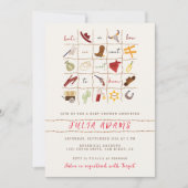Little Cowboy Western Rodeo Bingo Baby shower Kaart (Voorkant)