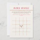 Little Cowboy Western Rodeo Bingo Baby shower Kaart (Achterkant)