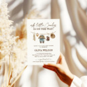 Little Cowboy, Western Wild West Rodeo Baby shower Kaart