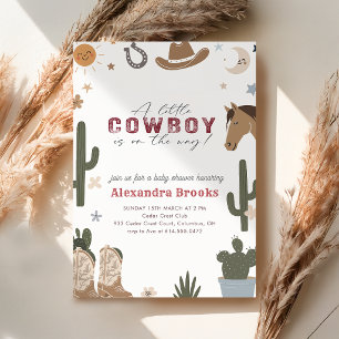 Little Cowboy Westerse Jongens Baby Shower Kaart