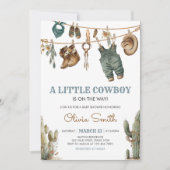 Little Cowboy Wild West Baby shower Kaart (Voorkant)