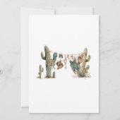 Little Cowboy Wild West Baby shower Kaart (Achterkant)