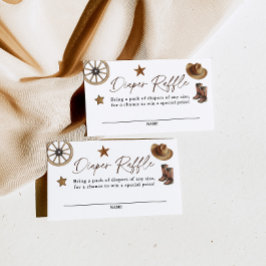 Little Cowboy, Wild West Rodeo Luier Raffle Informatiekaartje