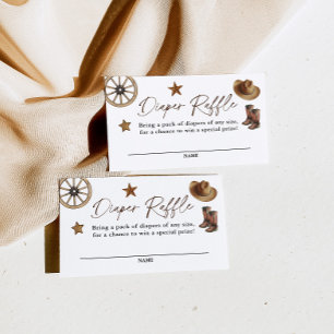 Little Cowboy, Wild West Rodeo Luier Raffle Informatiekaartje