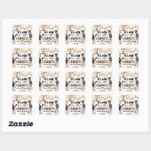 Little Cowboys Rodeo Baby shower Square Sticker (Vel)