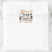 Little Cowboys Rodeo Baby shower Square Sticker (Tas)