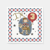 Little Cowgirl 3rd Birthday Paper Napkins Servet (Voorkant)