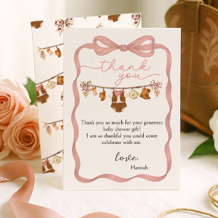 Little Cowgirl Baby Shower Foto Dankkaart Bedankkaart