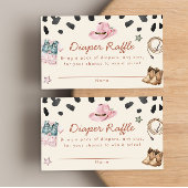 Little Cowgirl baby shower luier verloting kaarten
