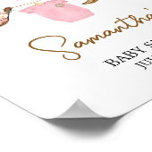 Little Cowgirl Baby shower Welkom Poster (Hoek)